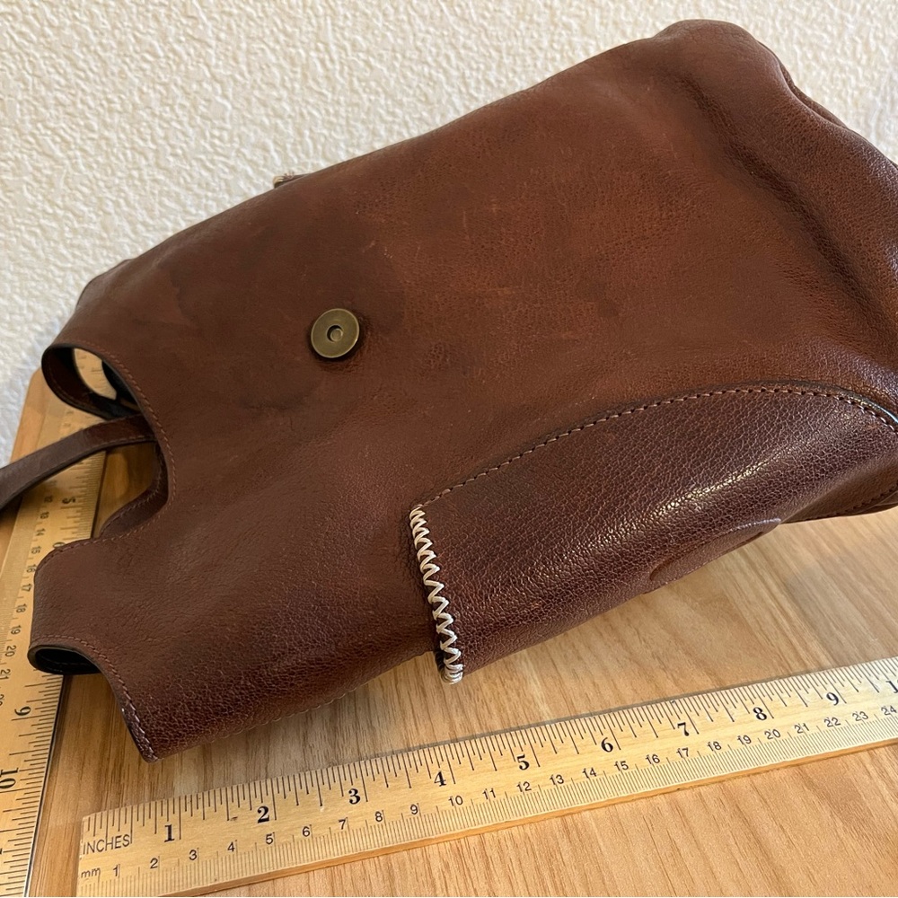 Brown Leather Bucket Bag - Picture 7 of 7